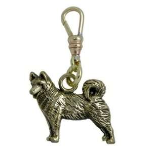  Akita Brass Charm: glitzs: Jewelry