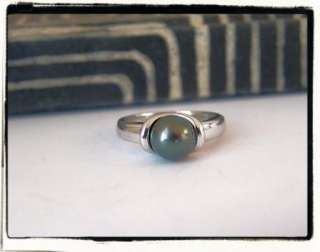 HONORA Sterling Silver 925 Black Gray Cultured Pearl Ring RETIRED 