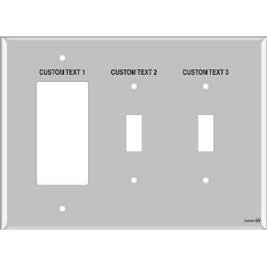 Engraved Switchplate with Light Switch Labels 1 Decora 2 Toggle (nylon 