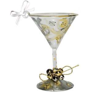 Jingle Bells Mini tini Martini Glass Ornament by Lolita  