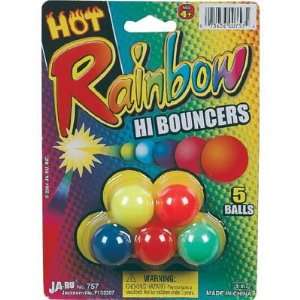  RAINBOW HI BOUNCE BALLS 5PK (Sold 3 Units per Pack 
