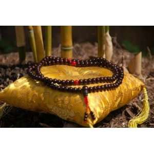  Rosewood Mala 108 Beads with Coral Spacers for Meditation 