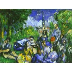  Oil Painting A Lunch on Grass Paul Cezanne Hand Painted 