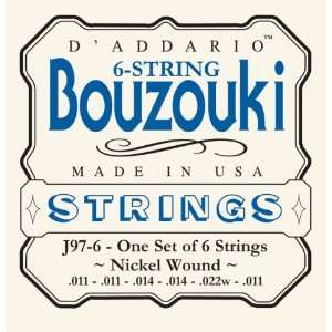  DAddario Bouzouki Greek 6 String, J97 6 