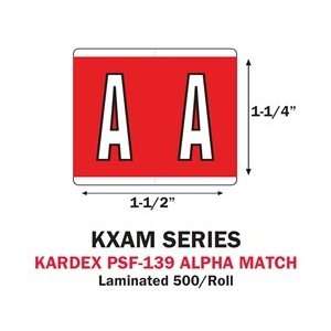  Kardex PSF 139 KXAM Series Alpha Roll Labels A Z Set 