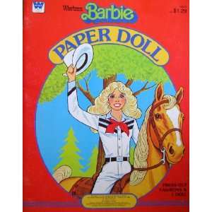  Western Barbie Paper Doll Book w Press Out Fashions (1982 