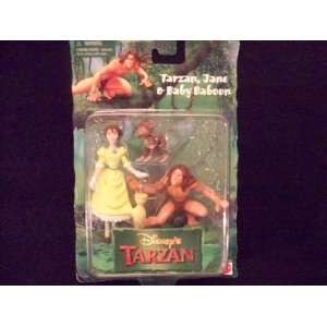    Disneys Tarzan, Jane & Baby Baboon Figure Playset: Toys & Games