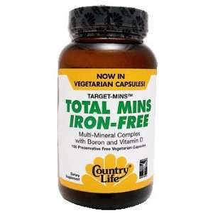 Country Life   Total Mins Complex Iron Free   150 vegetarian capsules