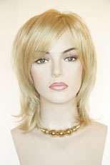 Short Smooth, Shag Style Blonde Grey Brunette Red Straight Wigs With 