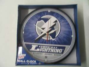 Party Supply Tampa Bay Lightning Round Wall Clock CLEARANCE Brand New 