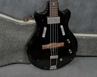 Vintage 1960s Supro Pocket Bass, Black w/Original Case  
