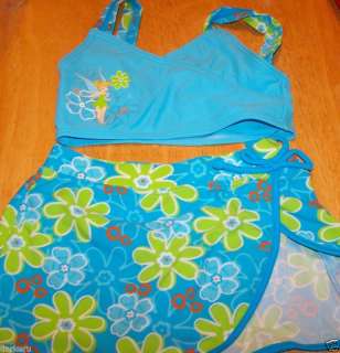 Disney TINKERBELL BLUE and GREEN SUIT and SANDALS SET  