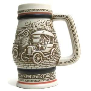   Vintage Beer Stein c1982 Automobiles of the World