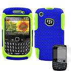   Curve 3G 8520/9300 Blue/Green Hybrid Case Cover + Screen Protector
