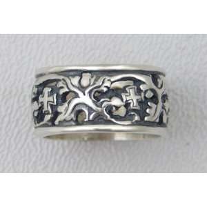   Sterling Silver Oak Leaf Band Ring, Made in America: Jewelry
