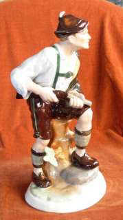 VINTAGE HS   BOCK WALLENDORF GERMANY HUNTER FIGURINE  