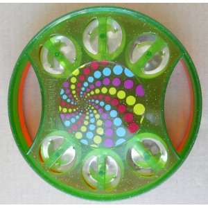  Gymboree Play & Music Tambourine   Glittery Green/Orange 