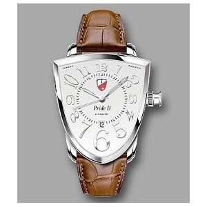  Towson Pride II Watch with Leather Band (Silver Dial 