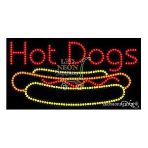  Hot Dogs Logo LED Sign 17 inch tall x 32 inch wide x 3.5 