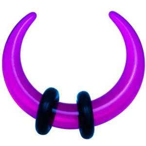  6 Gauge Purple Acrylic Uv Buffalo Taper Jewelry