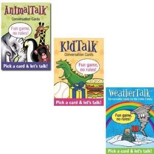  Table Talk Card Set Animals, Weather and Kid Talk (Set of 