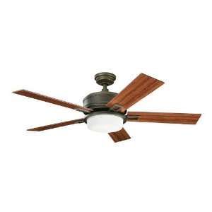 Talbot Collection 52ö Oiled Bronze Ceiling Fan with Reversible Cherry 