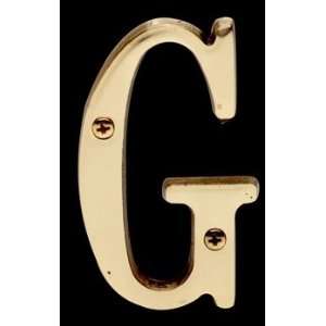  House Numbers Bright Solid Brass, 3 House Letter G: Home 