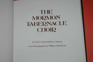 The Mormon Tabernacle Choir 1st Ed HCDJ 1979  