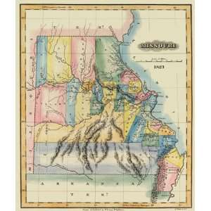  STATE OF MISSOURI (MO) BY FIELDING LUCAS 1823 MAP