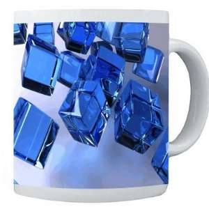   Cubes Design Photo Quality 11 oz Ceramic Coffee Mug cup: Kitchen