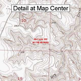  USGS Topographic Quadrangle Map   McCook SW, Nebraska 