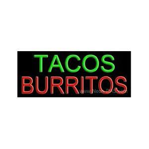  Tacos Burritos Outdoor Neon Sign 13 x 32 Sports 