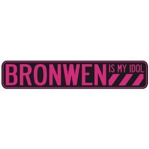   BRONWEN IS MY IDOL  STREET SIGN