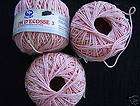 Lana Moro Cotton DEcosse yarn, lot of 3, pink, France
