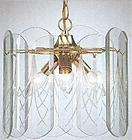 1890 VICTORIAN GAS HALL CHANDELIER ~ ANTIQUE GLASS ~ READY TO HANG