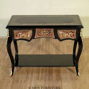 BLACK BOULLE FRENCH Low Console TABLE e432  