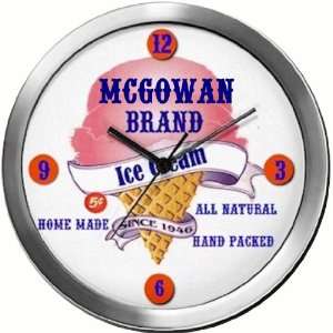  MCGOWAN 14 Inch Ice Cream Metal Clock Quartz Movement 