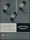 Favre Leuba Watch Company 1957 Swiss Ad Geneva Switzerl