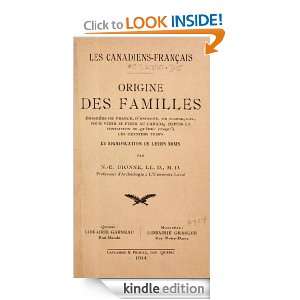 Les Canadiens Français  origine des familles émigrées de France 