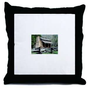 Log cabin Throw Pillow by 