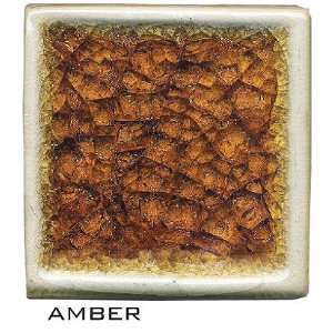  Crackle Glass Tiles 2 x 2 Color Amber