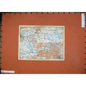  1911 Colour Map Wien Komorn Budapest Bruce Waitzen