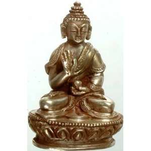  Buddha in Abhaya Mudra   Sterling Silver