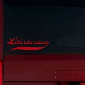  Libertarian Swash Window Decal (Red): Automotive