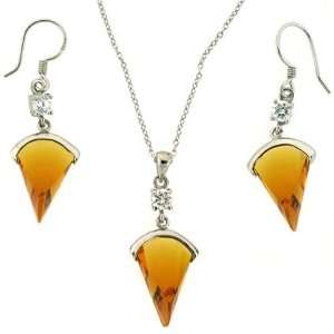   CZ Necklace Earrings Jewelry Set in Gift Box Bucasi SALE: Jewelry