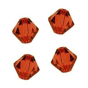  Swarovski Crystal #5301 6mm Bicone Beads Red Magma (20 