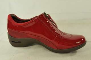 COLE HAAN AIR LUNA SLIPON D29434 (#902) W6 RED PATENT LEATHER ZIP UP 