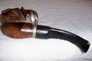 NICE VINTAGE SCHOWA CARVED BRIAR WOOD FACE PIPE MADE IN GERMANY FREE 