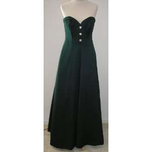  Dress, Satin Green 3 Front Buton, Size 8: Everything Else