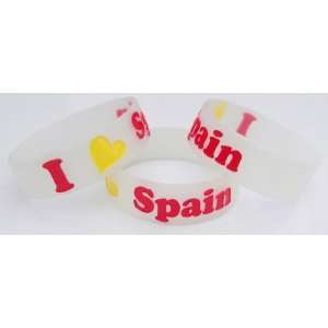   Spain   Silicone Wristband / Bracelet   Spanish Flag 